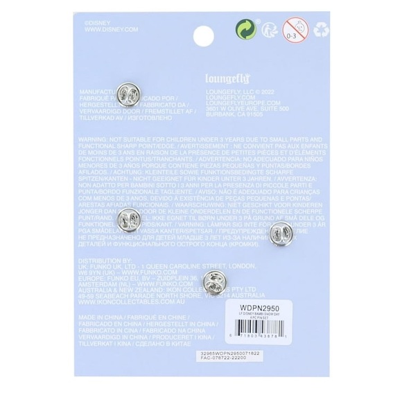 Loungefly Disney Bambi Snow Day & Friends Enamel Pin Set 4 Pins - Picture 4 of 11